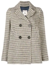 SEMICOUTURE CHECKED DOUBLE BREASTED JACKET