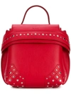 TOD'S TOD'S STUDDED MINI WAVE - RED