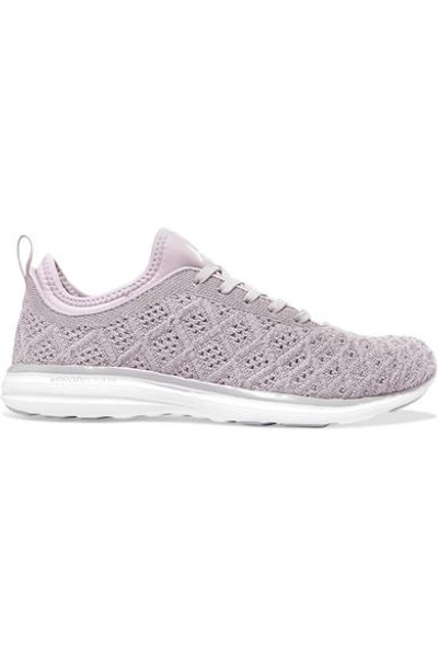 Apl Athletic Propulsion Labs Women's Phantom Techloom Knit Lace Up Sneakers In Lilac