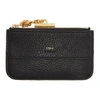 CHLOÉ CHLOE BLACK DREW ZIPPED CARD HOLDER