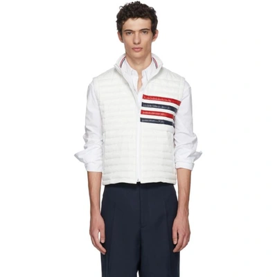 Thom Browne Quilted Vest In White