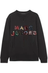 MARC JACOBS EMBELLISHED EMBROIDERED COTTON-JERSEY SWEATSHIRT
