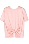 Rejina Pyo Amber Knotted Satin Top In Blush