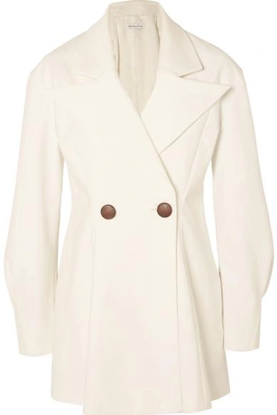 Rejina Pyo Maya Double-breasted Cotton-blend Jacket In White