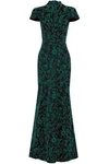ZAC POSEN Floral-jacquard gown,US 7789028784204501