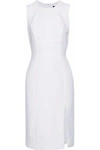VERSACE WOMAN SPLIT-FRONT SILK-CREPE DRESS WHITE,US 3616377385190555