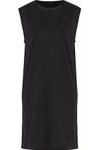 RAG & BONE WOMAN SATIN-TRIMMED JERSEY MINI DRESS BLACK,US 1874378722884682