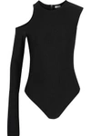 ALIX ALIX WOMAN LORIMER CUTOUT STRETCH-JERSEY BODYSUIT BLACK,3074457345619099354