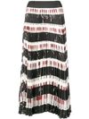 PRADA PLEATED PRINTED SKIRT