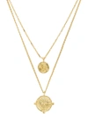 Luv Aj X Revolve The Double Coin Charm Necklace In Gold