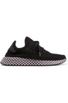 ADIDAS ORIGINALS DEERUPT RUNNER SUEDE-TRIMMED MESH SNEAKERS