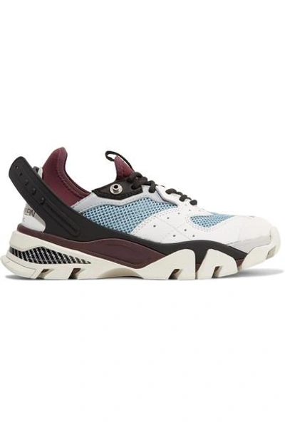 Calvin Klein 205w39nyc Carla Logo-print Leather, Rubber And Mesh Sneakers In Tab