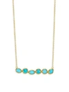 GURHAN Pointelle Hue 24K Yellow Gold, Opal & Turquoise Bar Necklace