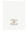 MESSIKA GLAM'AZONE 2 ROWS 18CT PINK-GOLD AND PAVÉ DIAMOND RING,5258-10251-5237P