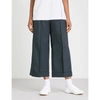 SJYP WIDE-LEG WOVEN-TWILL TROUSERS