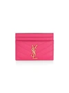 SAINT LAURENT MONOGRAM MATELASSÉ LEATHER CARD CASE,400093691796