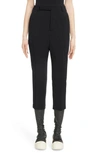 RICK OWENS WOOL CROP PANTS,RP18F4309WLC