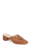Loeffler Randall Lulu Woven Leather Mules In Timber Brown