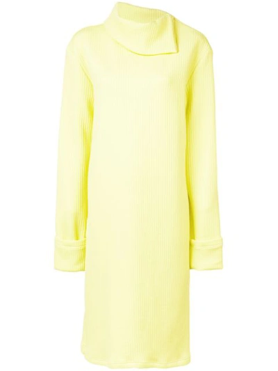 Mm6 Maison Margiela 罗纹针织套头连衣裙 - 黄色 In Yellow