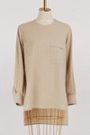 CELINE CREW NECK TOP IN LIGHT CASHMERE CANVAS,20DO5/656A/03NA
