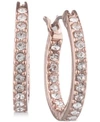 GIVENCHY PAVE EXTRA SMALL 1/2" SMALL HOOP EARRINGS S