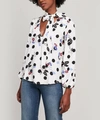 RIXO LONDON MOSS TIE-NECK BLOUSE