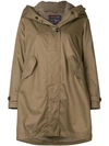 WOOLRICH WOOLRICH HOODED LAYERED PARKA - BROWN