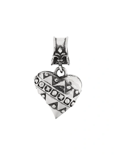 Elf Craft Embellished Heart Pendant - Metallic
