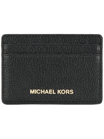 Michael Michael Kors Logo Cardholder In Black