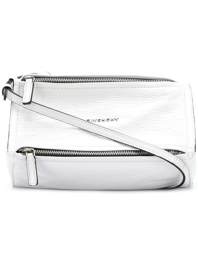 Givenchy Mini Pandora Creased Patent Leather Satchel - White