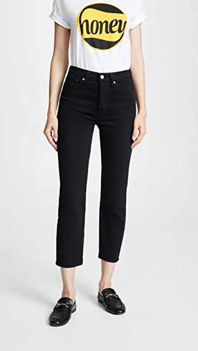 LEVI'S WEDGIE STRAIGHT JEANS BLACK HEART,LEVIV20394