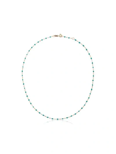 GIGI CLOZEAU BLUE 18KT YELLOW GOLD BEADED NECKLACE