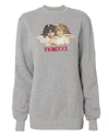 FIORUCCI Angel Print Long Grey Sweatshirt,W-ML-PF18-VANGSWT