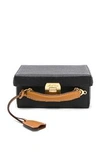 MARK CROSS MARK CROSS SMALL BICOLOR SAFFIANO & SMOOTH CALF GRACE BOX BAG IN BLACK