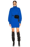 MAISON MARGIELA MAISON MARGIELA ELBOW PATCH SWEATER DRESS IN BLUE