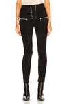 BEN TAVERNITI UNRAVEL PROJECT UNRAVEL SUEDE LACE UP SKINNY IN BLACK