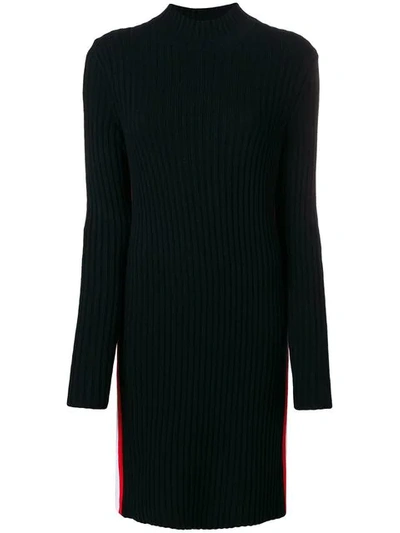 Calvin Klein 205w39nyc Side Stripe Polo Dress In Black