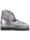 MOU MOU STITCH EMBELLISHED BOOTS - GREY