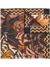 FERRAGAMO SALVATORE FERRAGAMO TIGER PRINT SCARF - BLACK