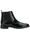 TOD'S PERFORATED TRIMMED ANKLE BOOTS