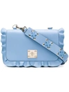 RED VALENTINO RED VALENTINO RED(V) FLOWER PUZZLE BAG - BLUE
