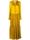 CHRISTIAN WIJNANTS CHRISTIAN WIJNANTS V-NECK MAXI DRESS - YELLOW