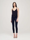 L Agence Margot Coated Jean In Navy Coated