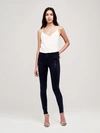 L Agence Marguerite Coated Jean In Navy Coated