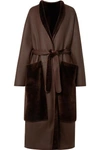 THE ROW NOOMAN OVERSIZED BELTED SHEARLING COAT