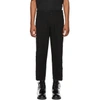 ANN DEMEULEMEESTER ANN DEMEULEMEESTER BLACK WOOL AND COTTON TROUSERS