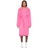 HELMUT LANG HELMUT LANG PINK ALPACA AND WOOL COAT