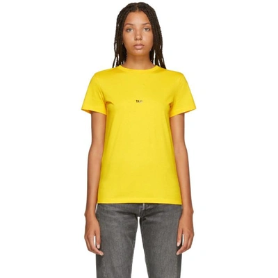 Helmut Lang Taxi Print T In Yellow