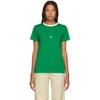 HELMUT LANG HELMUT LANG GREEN AND WHITE TOKYO EDITION TAXI T-SHIRT