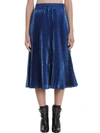 RED VALENTINO BLUE SPARKLE PLEATED SKIRT,10645635